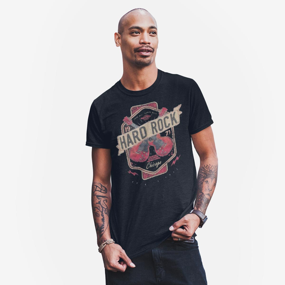Twin Guitar Applique Tee image number 1